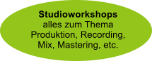 Studioworkshopsalles zum ThemaProduktion, Recording, Mix, Mastering, etc.
